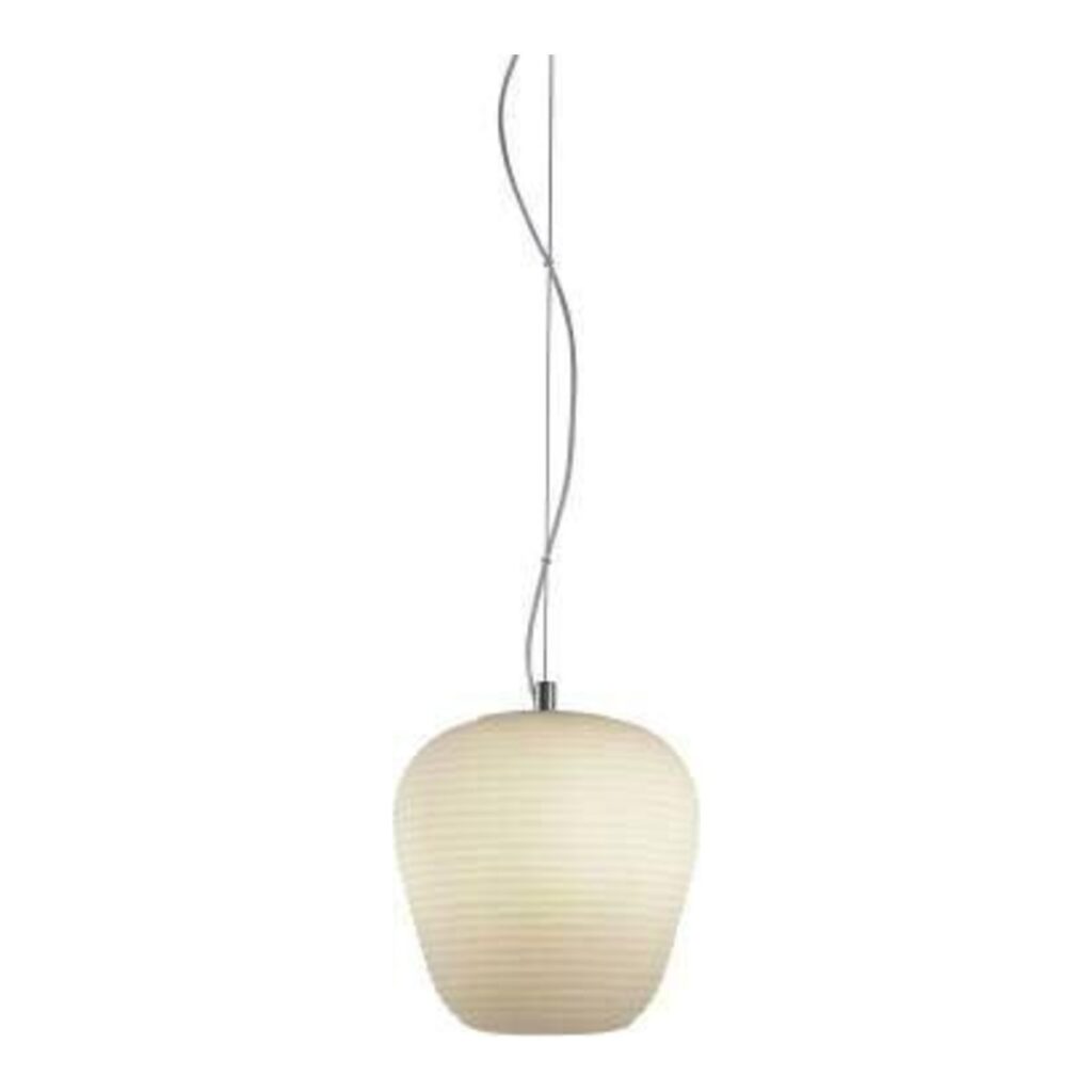 PENDENTE COTTON VIDRO COLMEIA FRISADO 20CM x 23,5CM BRANCO AC003 BELLA