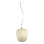 PENDENTE COTTON VIDRO COLMEIA FRISADO 20CM x 23,5CM BRANCO AC003 BELLA - Miniatura