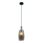 PENDENTE CUPULA VIDRO FUME 14x32CM PD1094 NEWLINE - Miniatura
