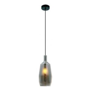 PENDENTE CUPULA VIDRO FUME 14x32CM PD1094 NEWLINE
