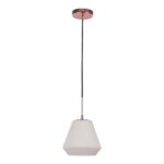 PENDENTE EM VIDRO ONDULADO LEITOSO 20cm PD1141 NEWLINE - Miniatura