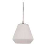 PENDENTE EM VIDRO ONDULADO LEITOSO 20cm PD1141 NEWLINE - Miniatura