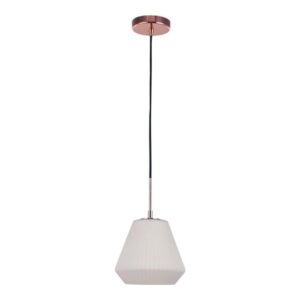PENDENTE EM VIDRO ONDULADO LEITOSO 20cm PD1141 NEWLINE