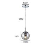 PENDENTE FIATI SINGLE 1L E27 METAL CROMADO CH2752-3 CHANDELIE - Miniatura