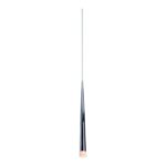 PENDENTE FILL CONICO METAL VIDRO CROMO BRANCO 60x5cm JO1096 BELLA - Miniatura