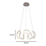 PENDENTE FLAT LED 30W 3000K ALUMINIO BRANCO CH8597-1 CHANDELIE - Miniatura