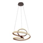 PENDENTE FLAT LED 30W 3000K ALUMINIO MARROM CH8595-2 CHANDELIE - Miniatura