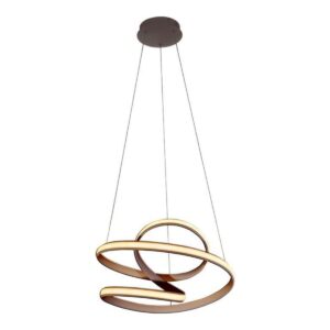 PENDENTE FLAT LED 30W 3000K ALUMINIO MARROM CH8595-2 CHANDELIE