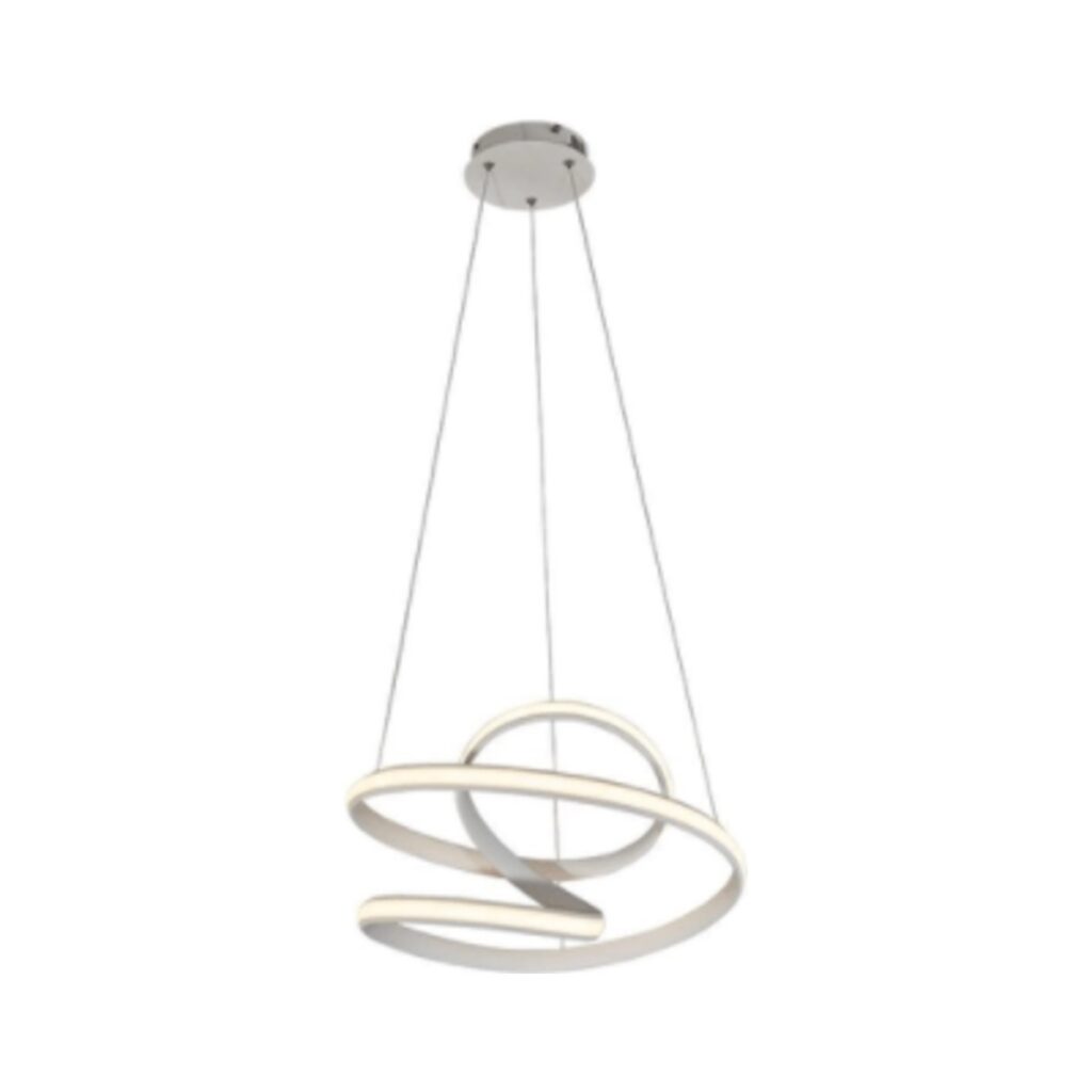 PENDENTE FLAT LED 30W BIV 3000K ALUMINIO BRANCO CH8594-2 CHANDELIE