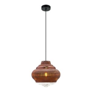 PENDENTE FUZY VIDRO METAL COBRE OP055A BELLA