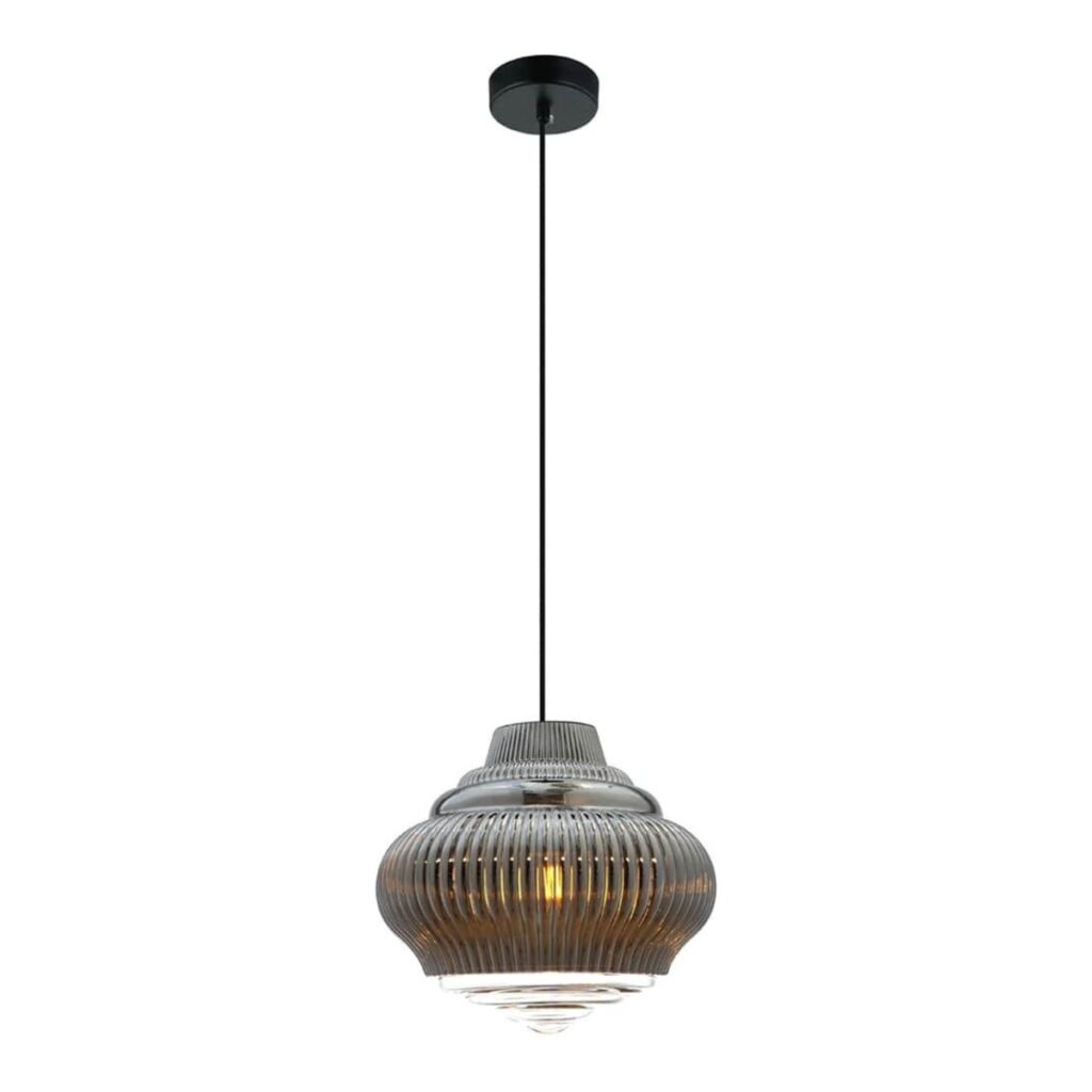 PENDENTE FUZY VIDRO METAL CROMADO OP055C BELLA