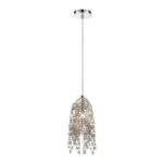 PENDENTE GLAMOUR 1L G9 DE CRISTAL CONHAQUE CH2094-1 CHANDELIE - Miniatura