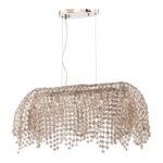 PENDENTE GLAMOUR 5L G9 DE CRISTAL CONHAQUE CH2094-4 CHANDELIE - Miniatura