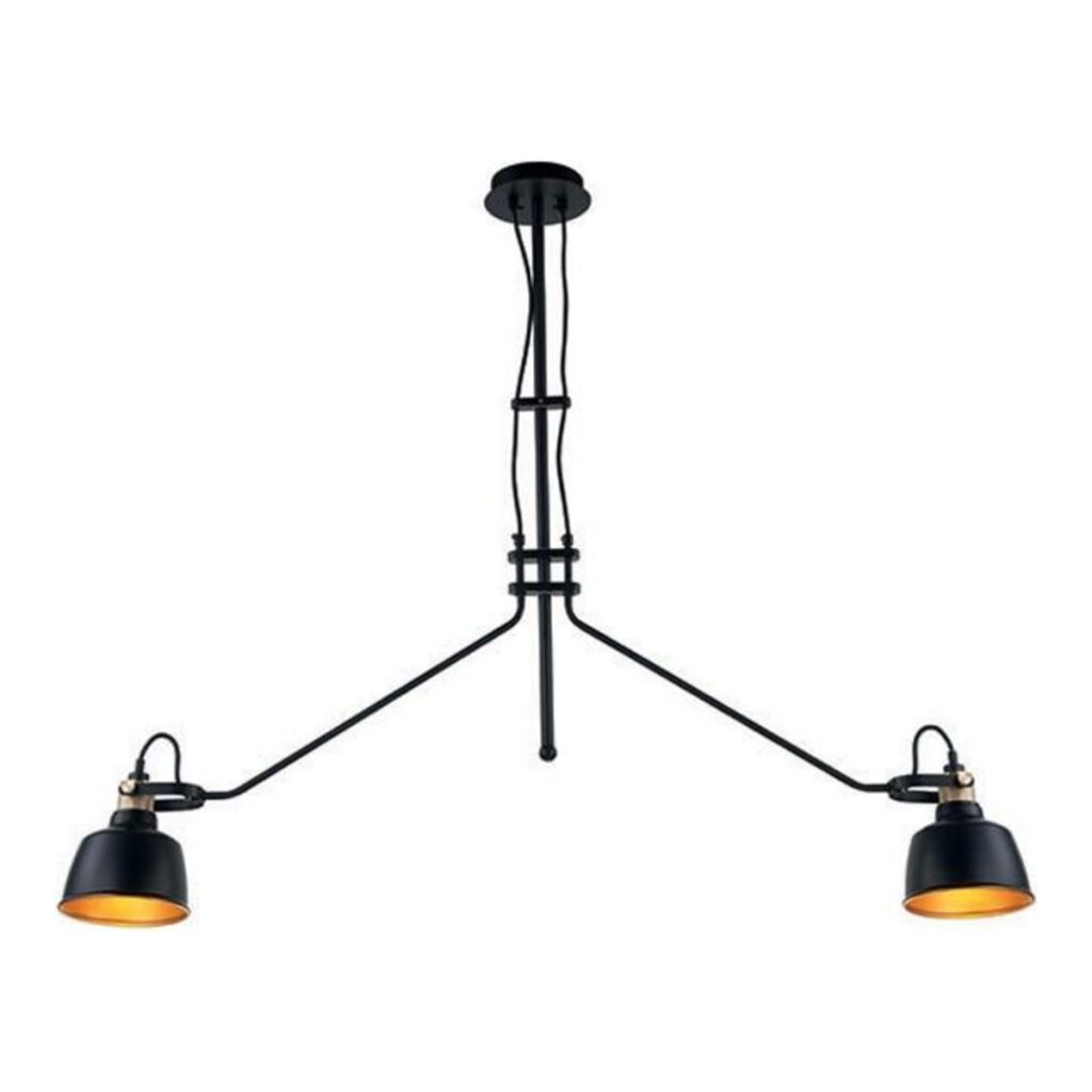 PENDENTE METAL PRETO COM DETALHE DOURADO PD1205 NEWLINE