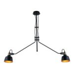 PENDENTE METAL PRETO COM DETALHE DOURADO PD1205 NEWLINE - Miniatura