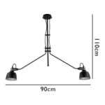 PENDENTE METAL PRETO COM DETALHE DOURADO PD1205 NEWLINE - Miniatura