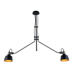 PENDENTE METAL PRETO COM DETALHE DOURADO PD1205 NEWLINE