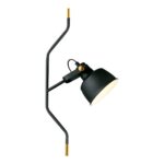 PENDENTE METAL/VIDRO PRETO 30x15x60cm PD1071PT NEWLINE - Miniatura
