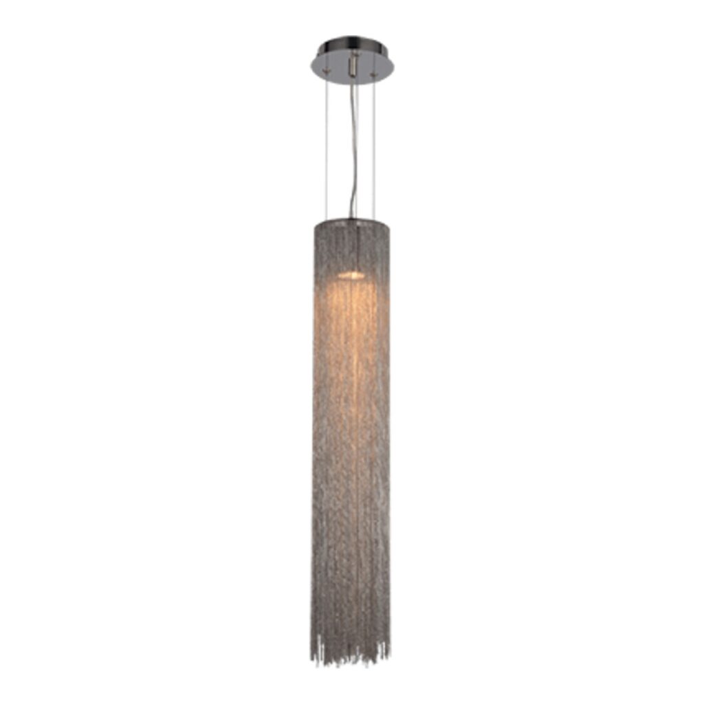 PENDENTE MOAI 1L GU10 DE CRISTAL NÍQUEL REDONDO CH2102-1 CHANDELIE