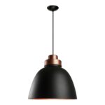 PENDENTE NEW INDUSTRIAL REDONDO BULBO 40X39cm METAL SNT366PT NEWLINE - Miniatura