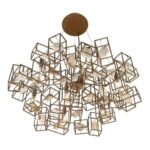 PENDENTE NILO 7L E14 DE METAL DOURADO COM PEDRAS CH2092-2 CHANDELIE - Miniatura