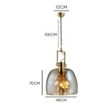 PENDENTE PYLON E27 DE VIDRO CONHAQUE CH5730-CQ CHANDELIE - Miniatura