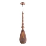 PENDENTE PYLON E27 DE VIDRO ROSÊ CH71102-A CHANDELIE - Miniatura