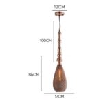 PENDENTE PYLON E27 DE VIDRO ROSÊ CH71102-A CHANDELIE - Miniatura