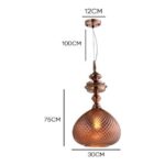 PENDENTE PYLON E27 DE VIDRO ROSÊ CH71102-C CHANDELIE - Miniatura