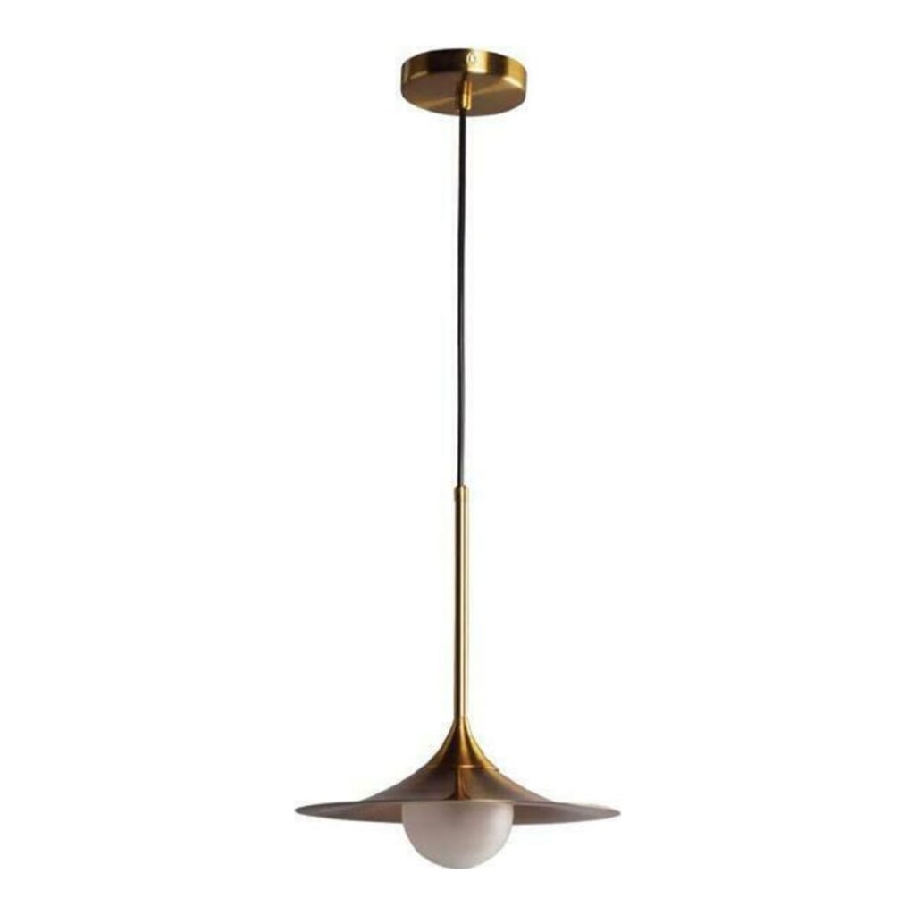 PENDENTE SAX 26x13cm DOURADO E BRANCO EL003G BELLA
