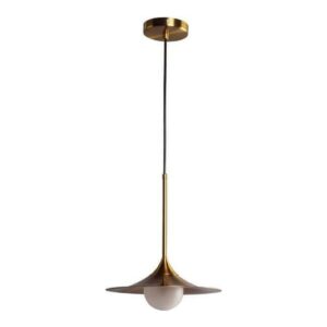 PENDENTE SAX 26x13cm DOURADO E BRANCO EL003G BELLA