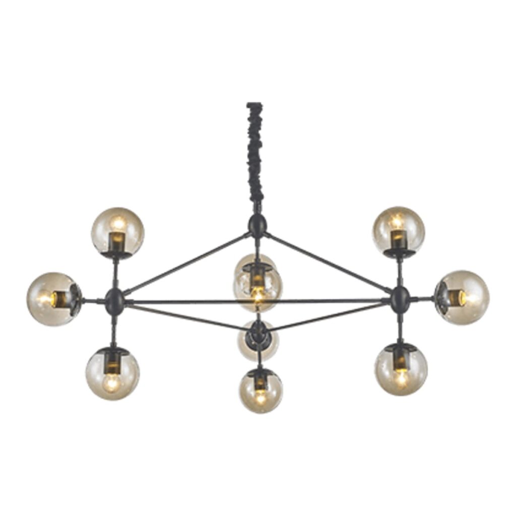 PENDENTE SPUTNIK PRETO 10L E27 CH2750-3 CHANDELIE