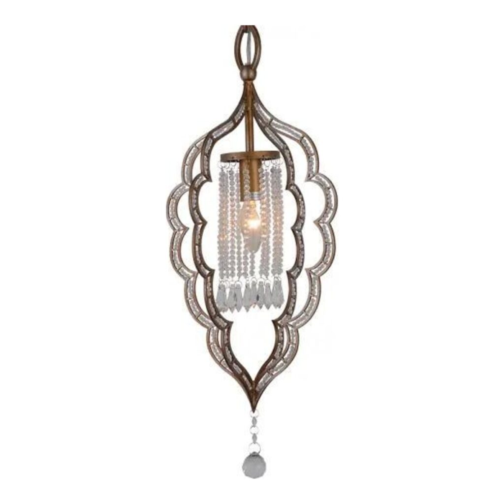 PENDENTE TAJ MAHAL 1L E14 METAL DOURADO CH2035-3 CHANDELIE