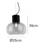 PENDENTE VIDRO E METAL CHAMPAGNE 35x150cm PD1246CH NEWLINE - Miniatura