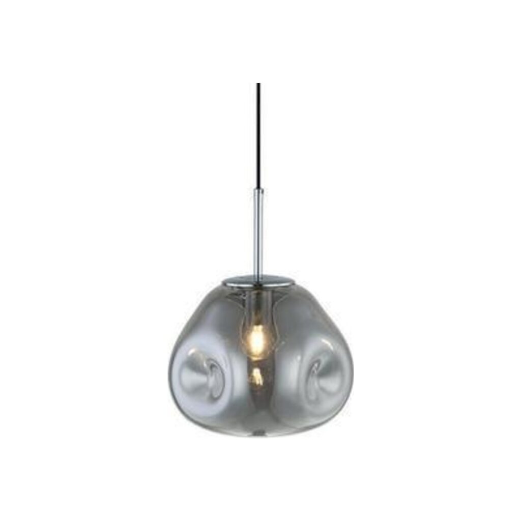 PENDENTE VIDRO/METAL 25x34cm FUME PD1170FM NEWLINE
