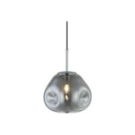 PENDENTE VIDRO/METAL 25x34cm FUME PD1170FM NEWLINE - Miniatura