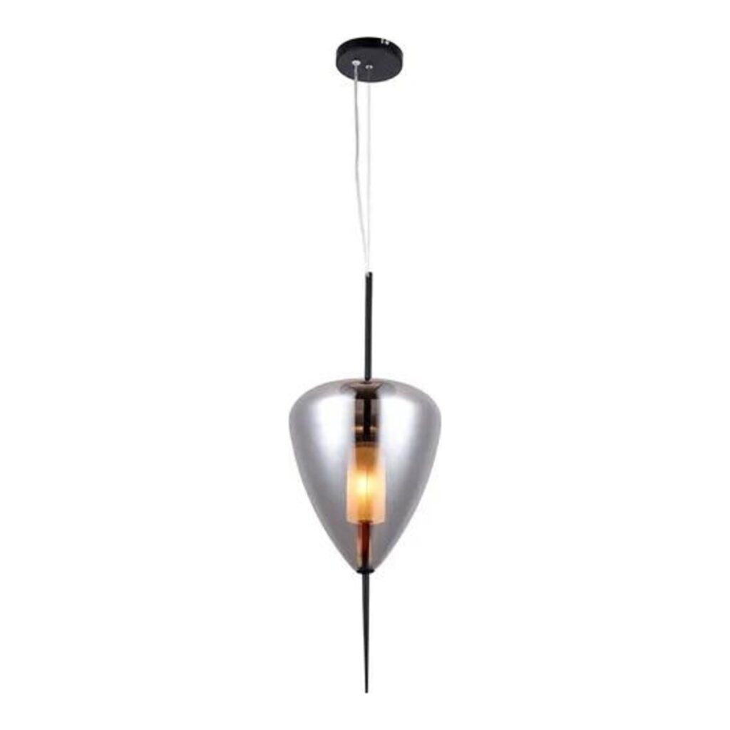 PENDENTE VIDRO METAL CUPULA FUME 25×26,5cm PD1292-FM NEWLINE