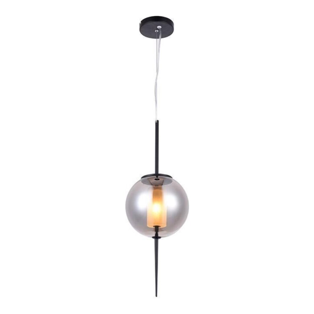 PENDENTE VIDRO METAL FUME 20x58CM PD1294FM NEWLINE