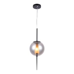 PENDENTE VIDRO METAL FUME 20x58CM PD1294FM NEWLINE