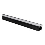 PERFIL LED EMBUTIR PRETO 25MM 2M C/ MOLAS - Miniatura