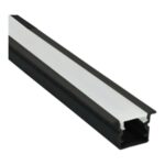 PERFIL P/FITA LED BABY EMBUTIR PRETO 8MM 2M GAYA - Miniatura