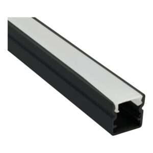 PERFIL P/FITA LED BABY SOBREPOR PRETO 8MM 2M GAYA