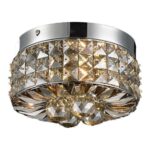 PLAFON CORALLO 3L G9 REDONDO DE CRISTAL K9 CONHAQUE CH3019-1CQ CHANDELIE - Miniatura