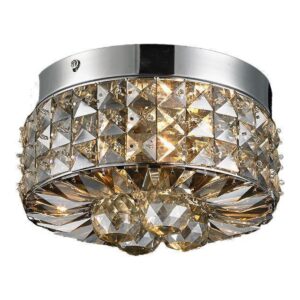 PLAFON CORALLO 3L G9 REDONDO DE CRISTAL K9 CONHAQUE CH3019-1CQ CHANDELIE
