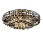 PLAFON CORALLO 5L G9 REDONDO DE CRISTAL K9 CONHAQUE CH3019-2CQ CHANDELIE - Miniatura