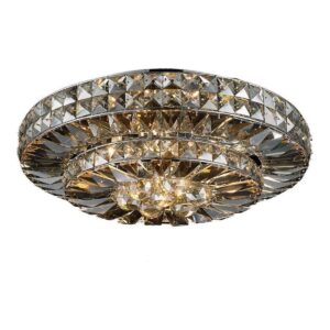 PLAFON CORALLO 5L G9 REDONDO DE CRISTAL K9 CONHAQUE CH3019-2CQ CHANDELIE