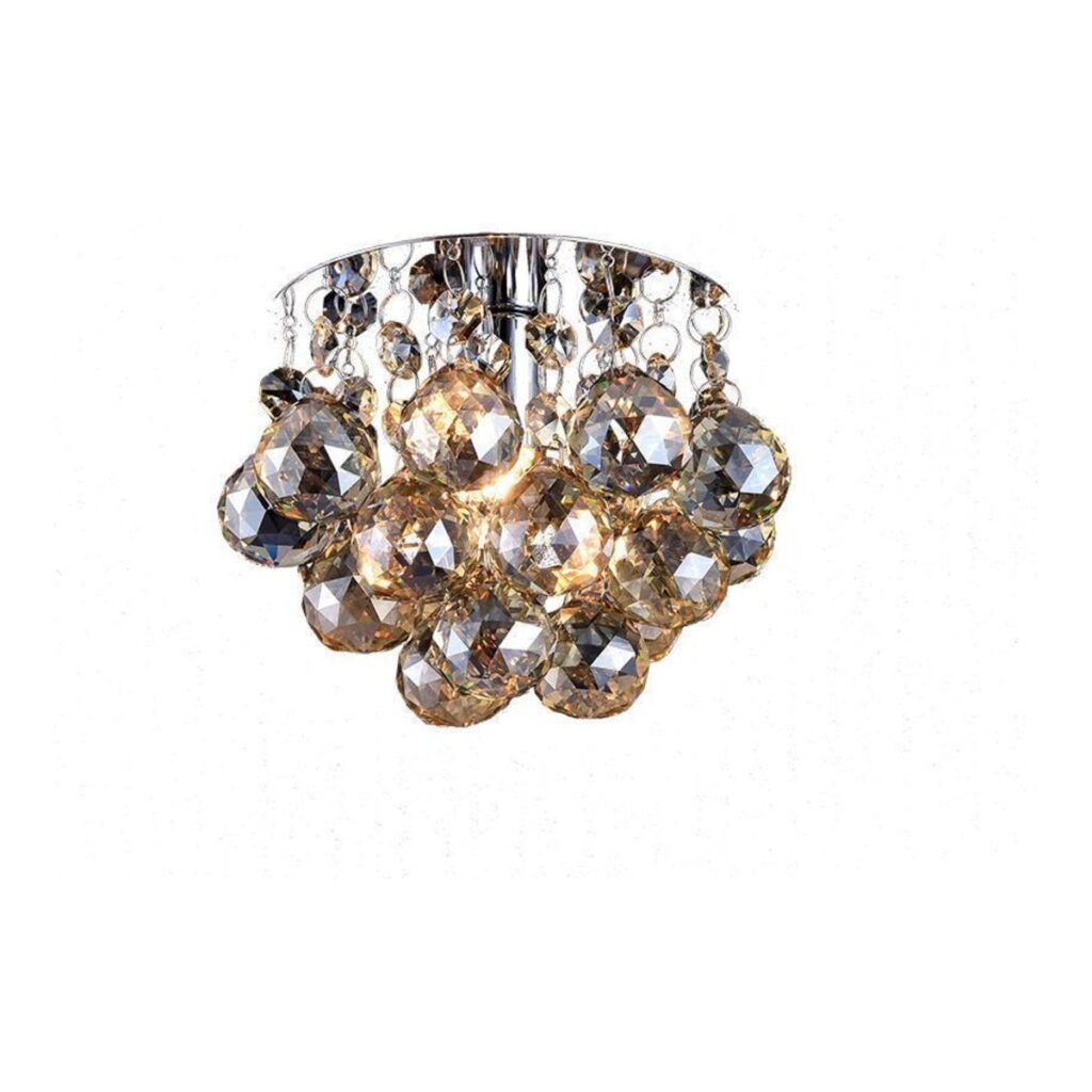 PLAFON EMBUTIDO ESTOCOLMO 1L G9 CRISTAL K9 AMBAR CH506-A CHANDELIE