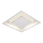 PLAFON EMBUTIR QUADRADO DOUX 18,5W 3000K BRANCA LUMICENTER - Miniatura