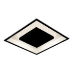 PLAFON EMBUTIR QUADRADO DOUX 18,5W 3000K PRETA LUMICENTER - Miniatura