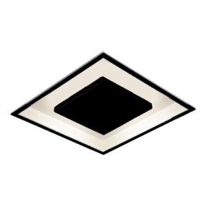PLAFON EMBUTIR QUADRADO DOUX 18,5W 3000K PRETA LUMICENTER